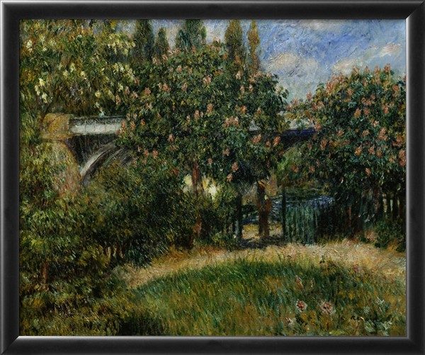 The Railway Bridge at Chatou - Pierre-Auguste Renoir painting on canvas